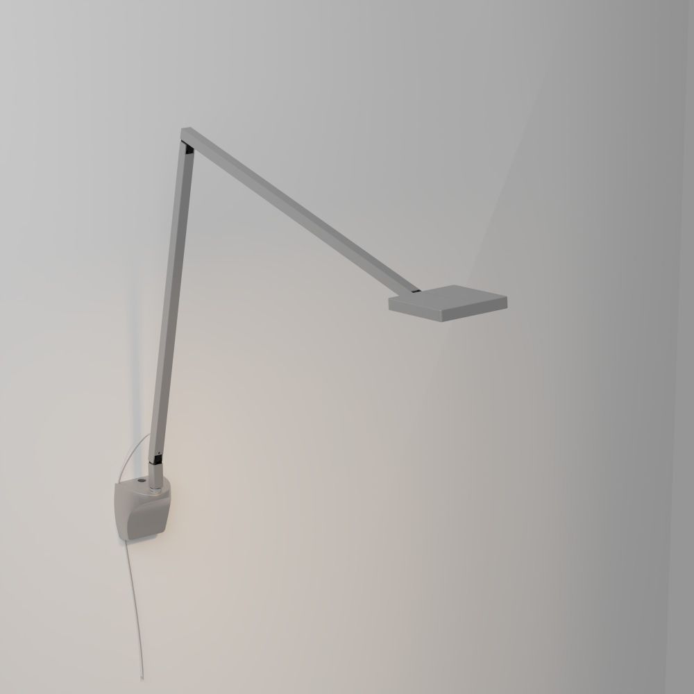 Koncept Lighting FCD-2-SIL-WAL Focaccia Desk Lamp with (non-hardwired) wall mount (Silver)